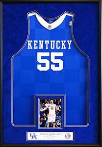 Framed Kentucky jersey with player photo.